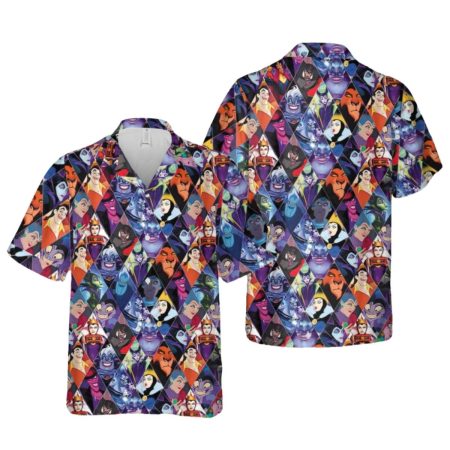 Maleficent Evil Queen Villain Summer Disney Hawaiian Shirt