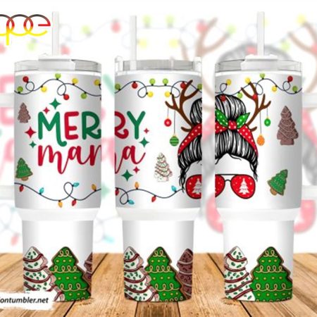 Mama Christmas 2 Piece Wrap Printed 30oz or 40oz Quencher Tumbler LN