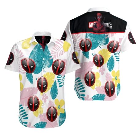 Marvel Deadpool Comics Deadpool Face Hawaiian Shirt