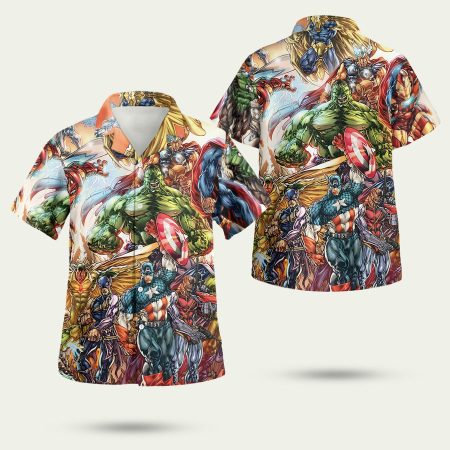 Marvel and DC hero Assemble Hawaiian Shirt