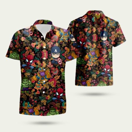 Marvel Summer Floral Hawaiian Shirt