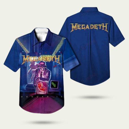 Megadeth Band Hangar 18 Hawaiian Shirt