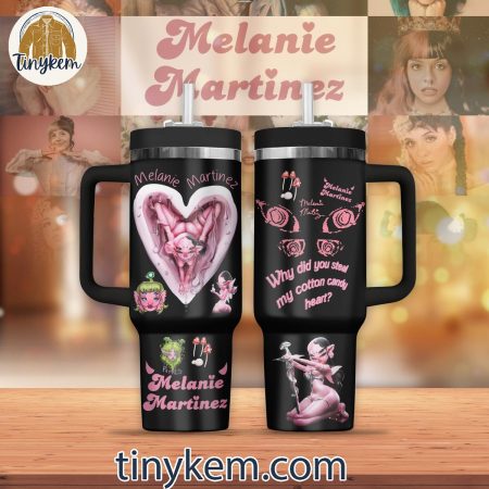 Melanie Martinez 30oz or 40oz Stainless Steel Tumbler With Handle HG: Why Did You Steal My Cotton Candy Heart