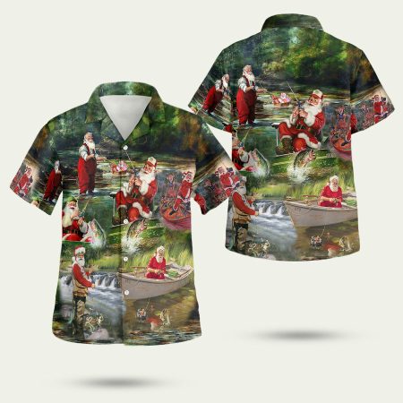 Merry Fishmas And A Happy New Reel Christmas Hawaiian Shirt