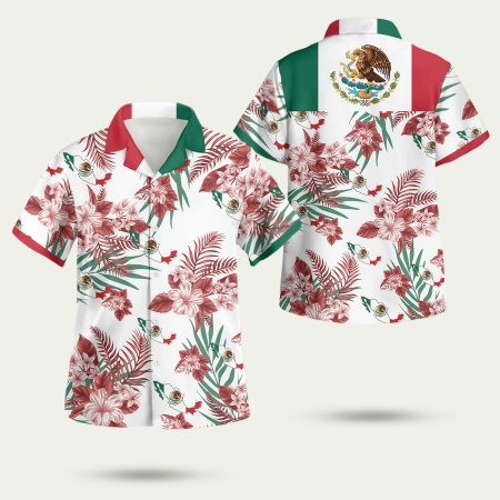 Mexico Flag Tropical Hawaiian Shirt