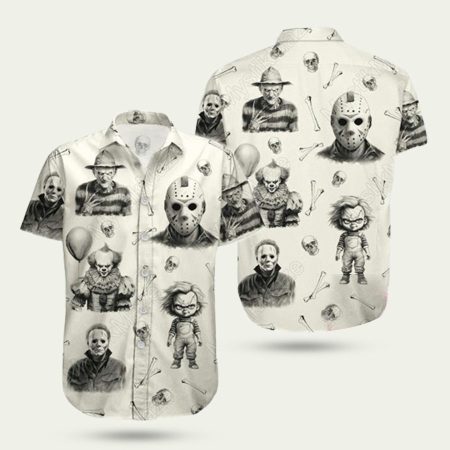 Michael Myers Freddy Krueger Jason Voorhees Summer Hawaiian Shirt