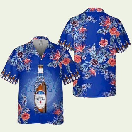 Michelob Ultra Beer Tropical Hawaiian Shirt