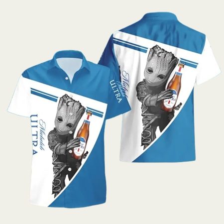 Michelob Ultra Lover Baby Groot Hug Hawaiian Shirt