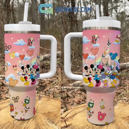 Mickey Minnie True Love Fan 30oz or 40oz Stainless Tumbler With Handle NVA