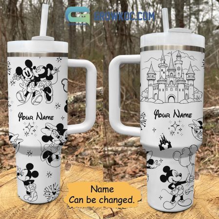 Mickey Mouse Minnie Disney Fan Personalized 30oz or 40oz Stainless Tumbler With Handle NVA