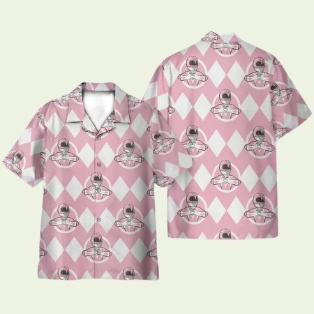 Mighty Morphin Power Rangers Movie Pink Ranger Cosplay Hawaiian Shirt