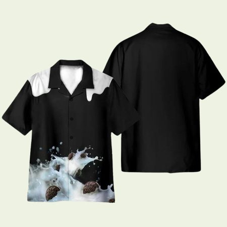 Milk Oreo Cookies Cosplay Costume Hawaiian Shirt