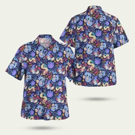 Milotic water pokemon hawaiian shirt
