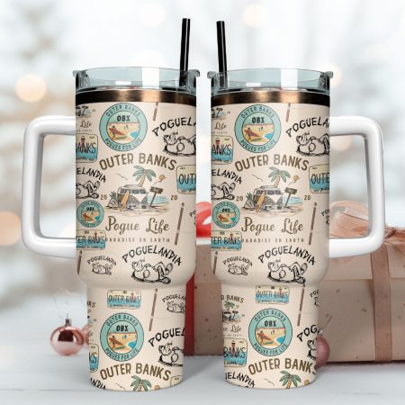 Outer Banks TV Series  Custom Quencher 30oz or 40oz Stainless Steel Tumbler With Handle HG