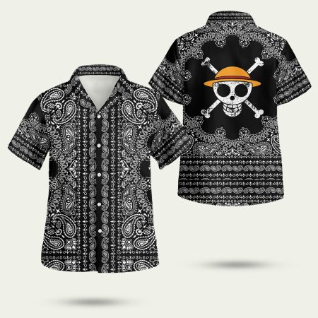Monkey D Luffy One Piece Skull Hawaiian Shirt