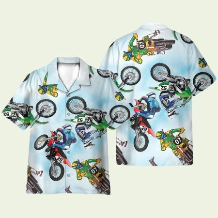 Motocross Mens Hawaiian Shirt