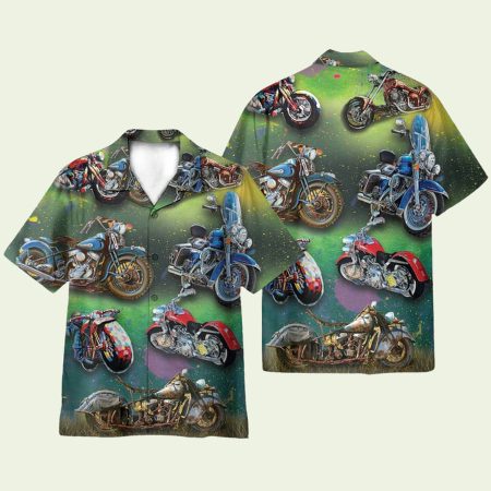 Motorcycle Vintage Hawaiian Shirt