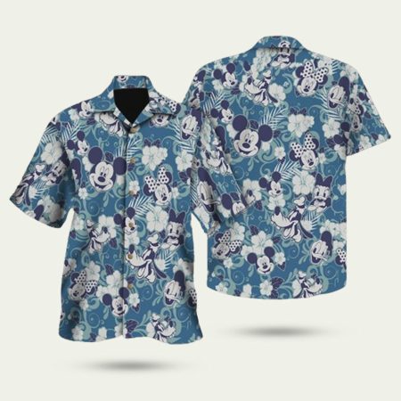 Mouse And Friends Family Funny Face Hawaiian Shirt