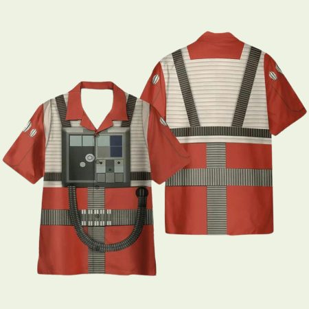 Movie Star Wars Rebel Pilot Cosplay Hawaiian Shirt