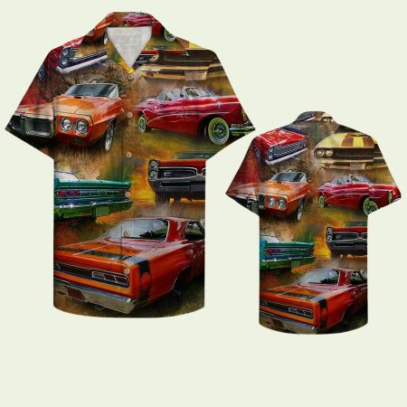 Muscle Car Pattern Hawaiian Shirt
