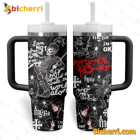 My Chemical Romance I Am Not Afraid To Walk This World Alone 30oz or 40oz Stainless Tumbler With Handle NVA