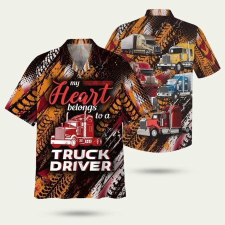 My Heart Belong To A Truck Driver Hawaiian Shirt