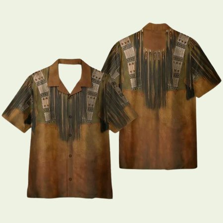 Native American Style Love Peace Hawaiian Shirt