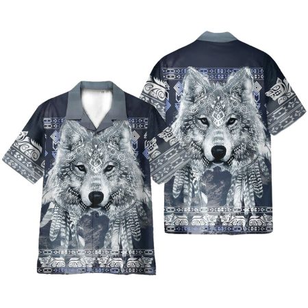 Native American Wolf Hawaiian Shirt