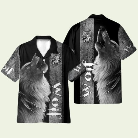 Native American Wolf Hawaiian Shirt