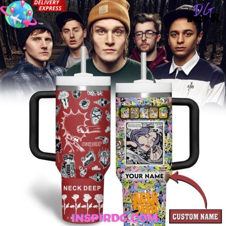 Neck Deep Pop Band 30oz or 40oz Stainless Tumbler With Handle NVA