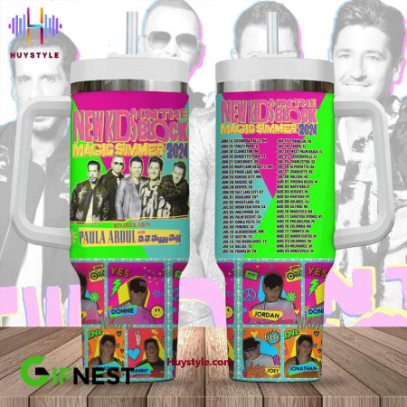New Kids On The Block Magic Summer 2024 Colorful Quencher 30oz or 40oz Stainless Steel Tumbler With Handle NVA