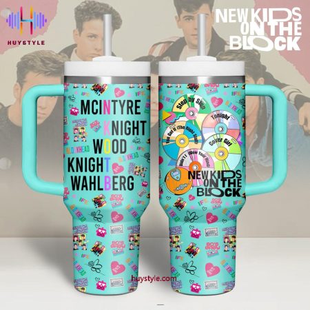 New Kids On The Block Mcintyre Knight Wood Knight Wahlberg Quencher 30oz or 40oz Stainless Steel Tumbler With Handle NVA