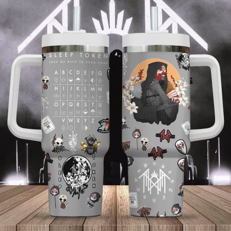 Slep Token Grey Body – White Text Tumbler 30oz or 40 Oz Tumbler Tumbler Gift L3N