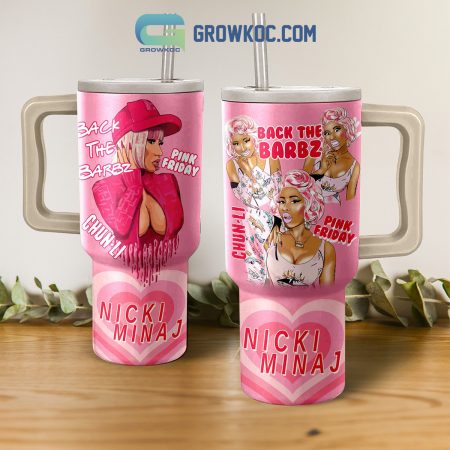 Nicki Minaj Back The Barbz Fan 30oz or 40oz Stainless Tumbler With Handle NVA