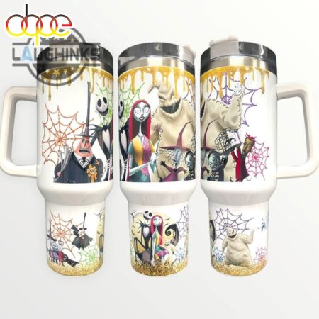 Nightmare Before Christmas Gold Printed 30oz or 40oz Quencher Tumbler LN