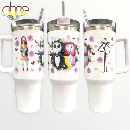 Nightmare Before Christmas Jack And Sally Printed 30oz or 40oz Quencher Tumbler LN