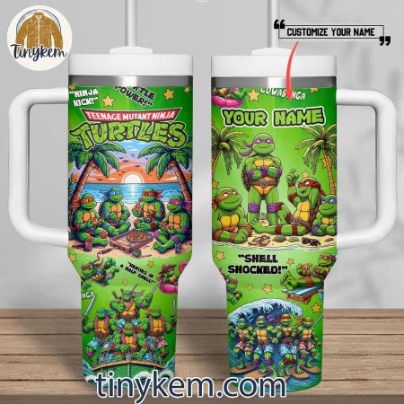 Ninja Turtle Customized 30oz or 40oz Stainless Steel Tumbler With Handle HG with Handle