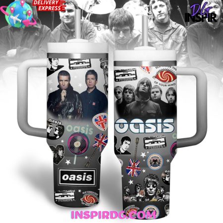 Oasis Rock Band  30oz 40 oz Tumbler With Handle HG Cup