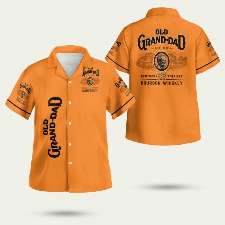Old Grand Dad Bourbon Whiskey Hawaiian Shirt