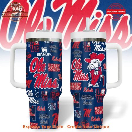Ole Miss Rebels Hotty Toddy 40oz   30oz or 40oz Stainless Steel Tumbler With Handle HG