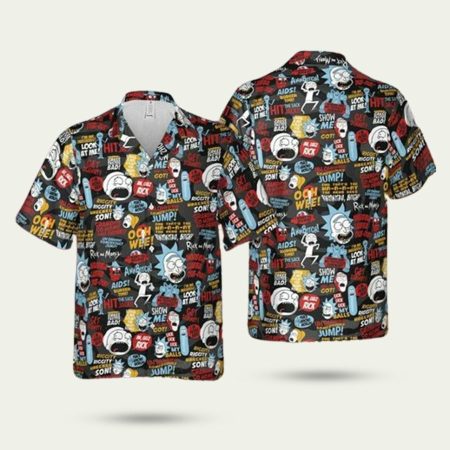 Ooh wee rick and morty vintage hawaiian shirt