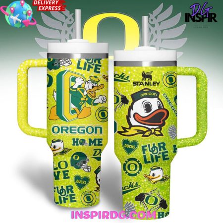 Oregon Ducks For Life Special Edition  30oz 40 oz Tumbler With Handle HG Cup