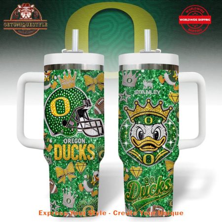 Oregon Ducks Go Ducks Limited Edition 40oz   30oz or 40oz Stainless Steel Tumbler With Handle HG