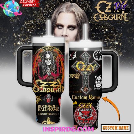 Ozzy Osbourne Prince of Darkness  30oz 40 oz Tumbler With Handle HG Cup