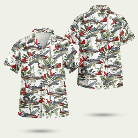 P51 Red Tail Mustang Bunny Hawaiian Shirt