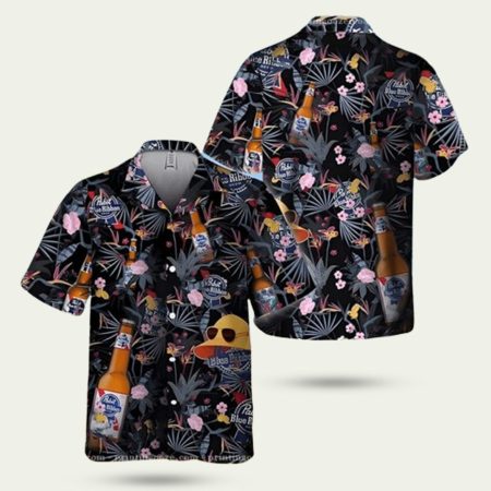 Pabst blue ribbon beer hawaiian shirt