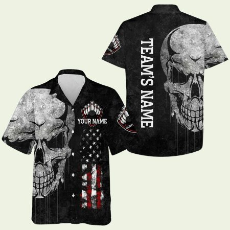 Patriotic Black Bowlers Jersey American Flag Hawaiian Shirt