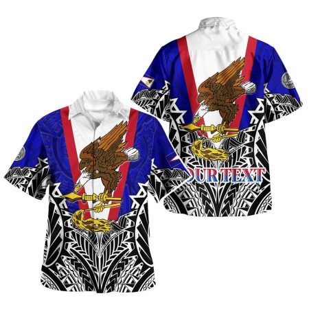 Personalized American Samoa Flag With Eagle Style Hawaiian Shirt