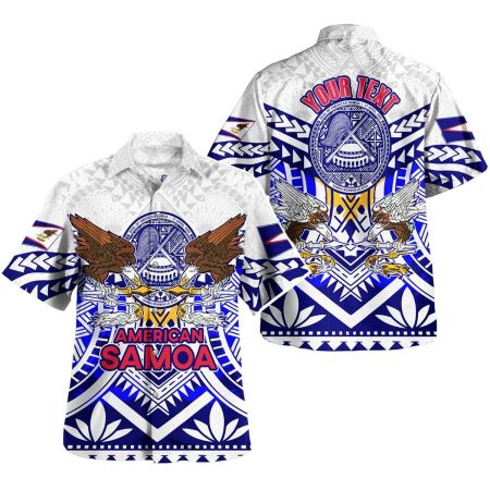 Personalized American Samoa Seal And Eagle Tattoo Hawaiian Shirt
