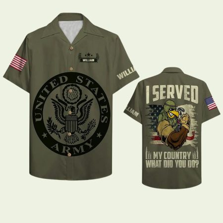 Army I Served My Country What Did You Do Hawaiian Shirt